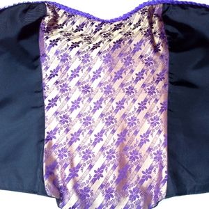 Handmade Corset GORGEOUS Purple/Gold shiny